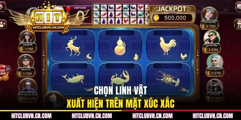 Chọn linh vật xuất hiện trên mặt xúc xắc