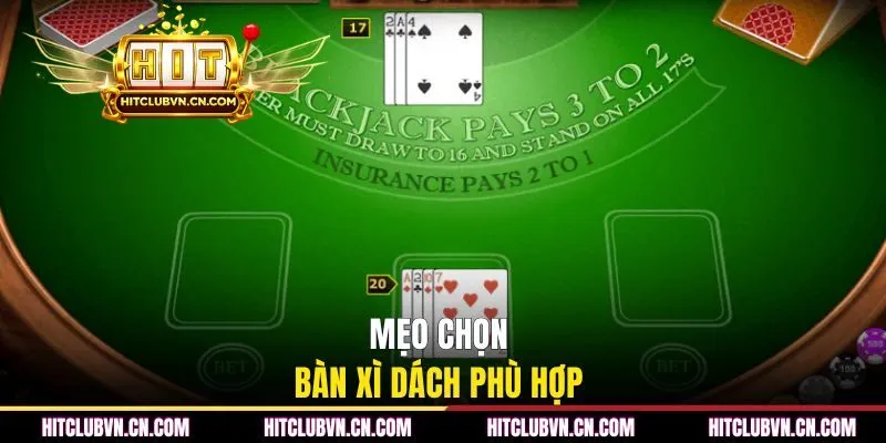Mẹo chọn bàn xì dách phù hợp cho game thủ